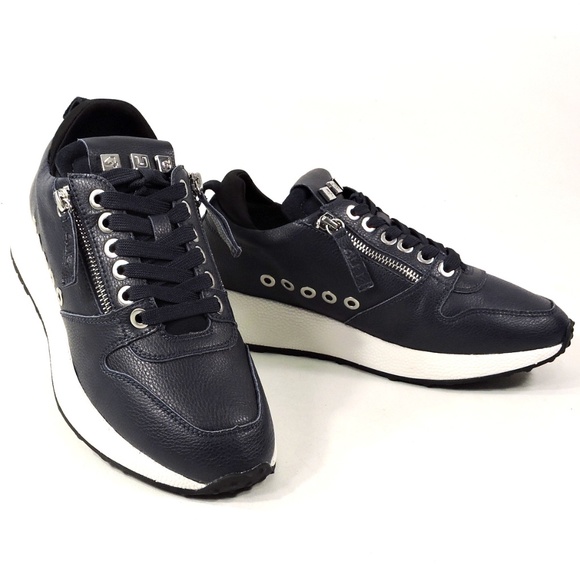 CESARE PACIOTTI 🇮🇹 MEN'S NEVY BLUE SOFT LEATHER COMFORT SNEAKERS